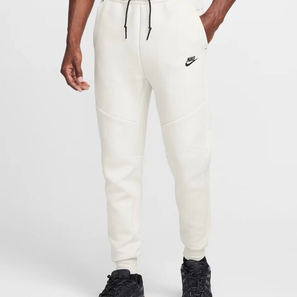 Nike Tech Fleece Joggers Birch Heather White Black Men's Size 2XL HV0959-051 NEW - Picture 10 of 14
